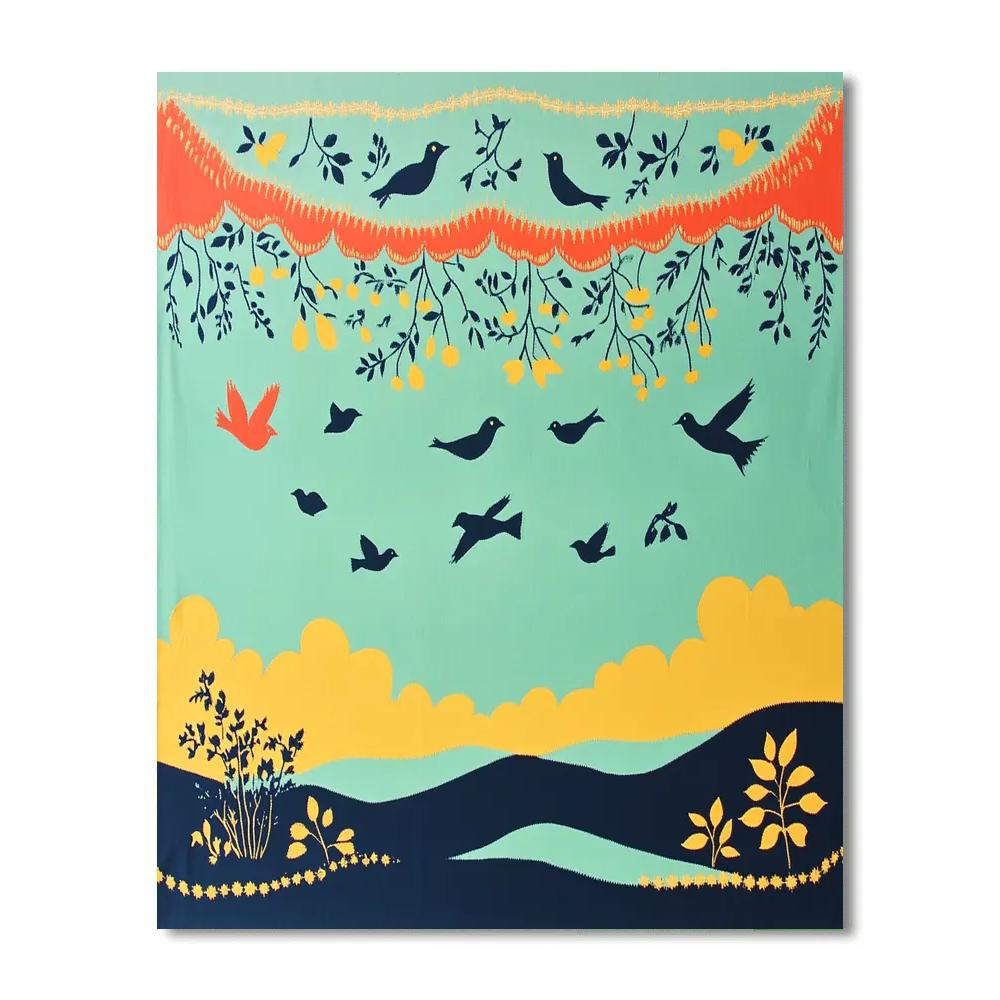 Frida Kahlo Inspired Otomi Sky Weave paint by color