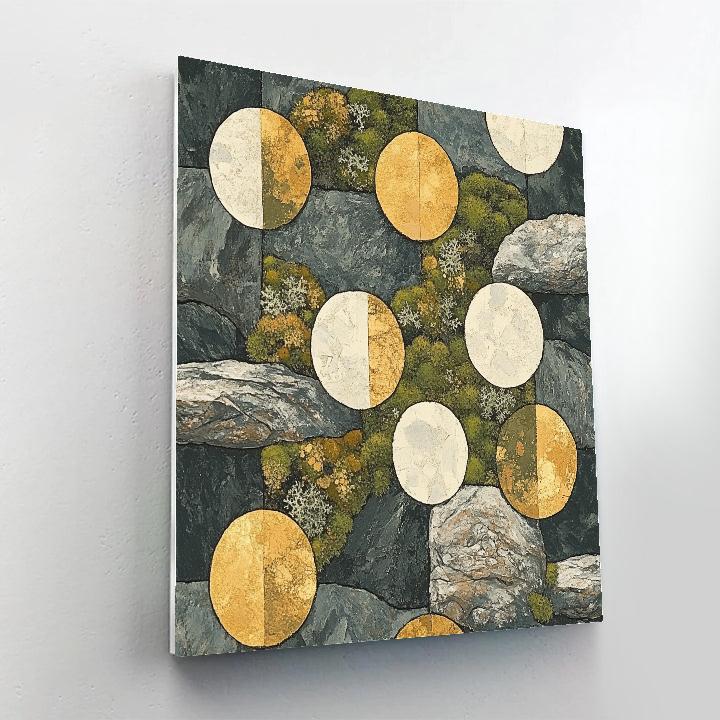 Gustav Klimt Inspired Golden Tundra Moss Map DIY paint by numbers