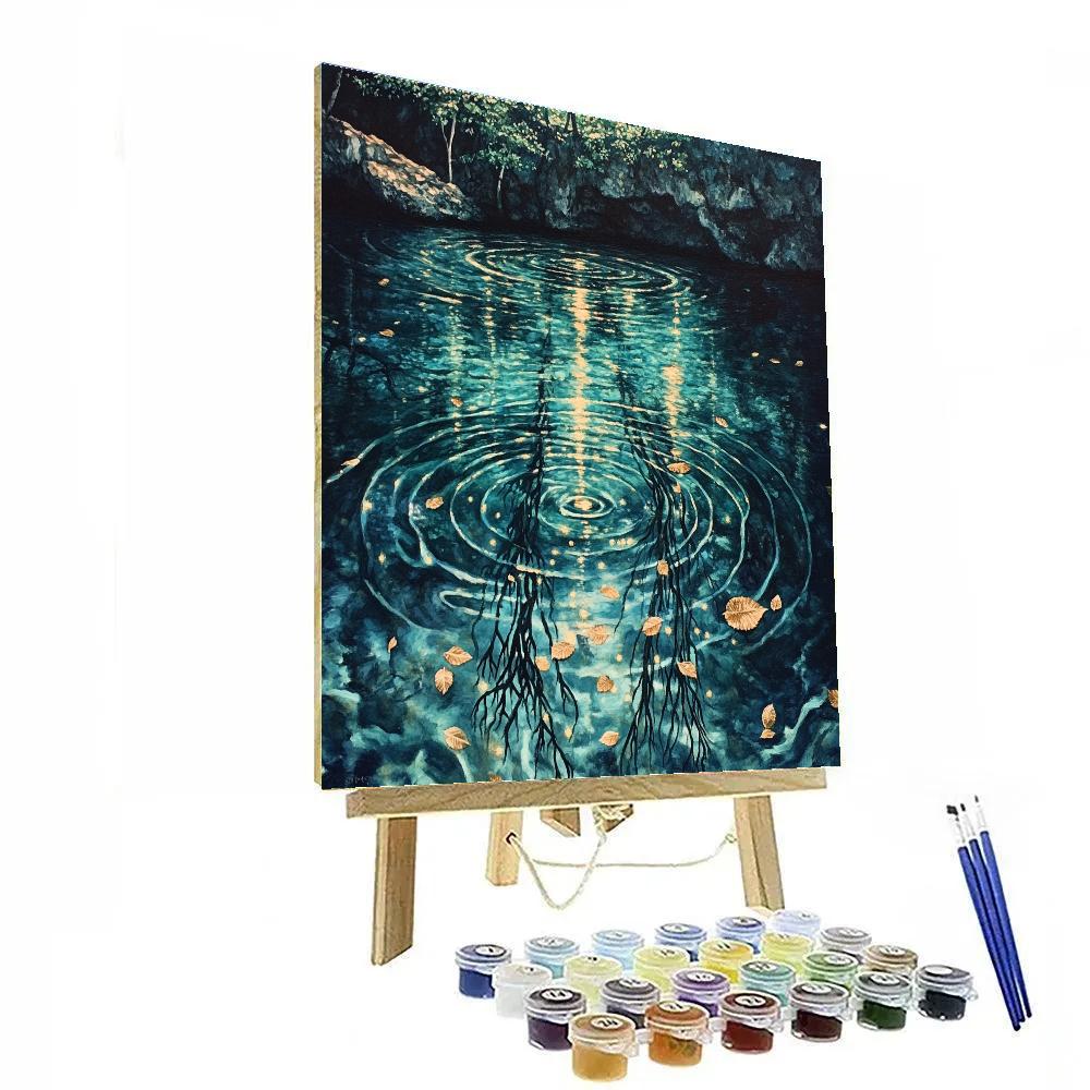 Frida Kahlo Inspired Cenote Mirror Roots Painting by numbers kit
