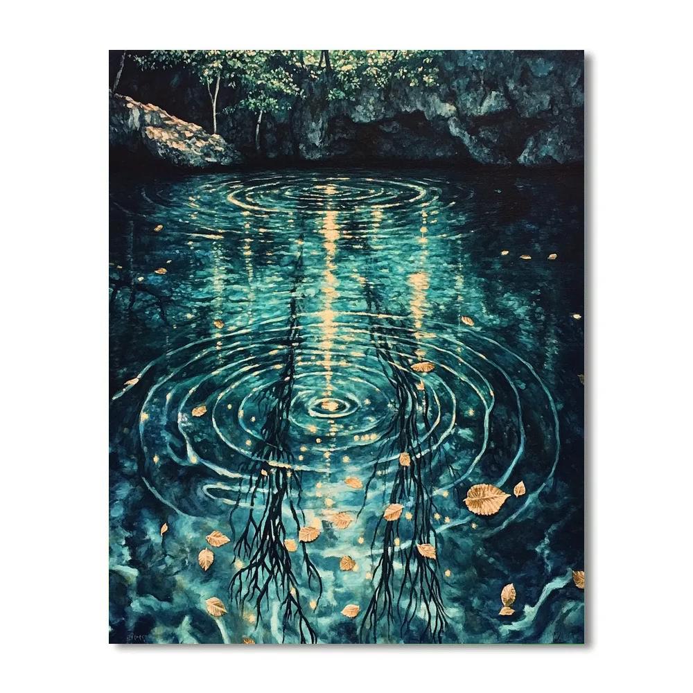 Frida Kahlo Inspired Cenote Mirror Roots Painting by numbers kit