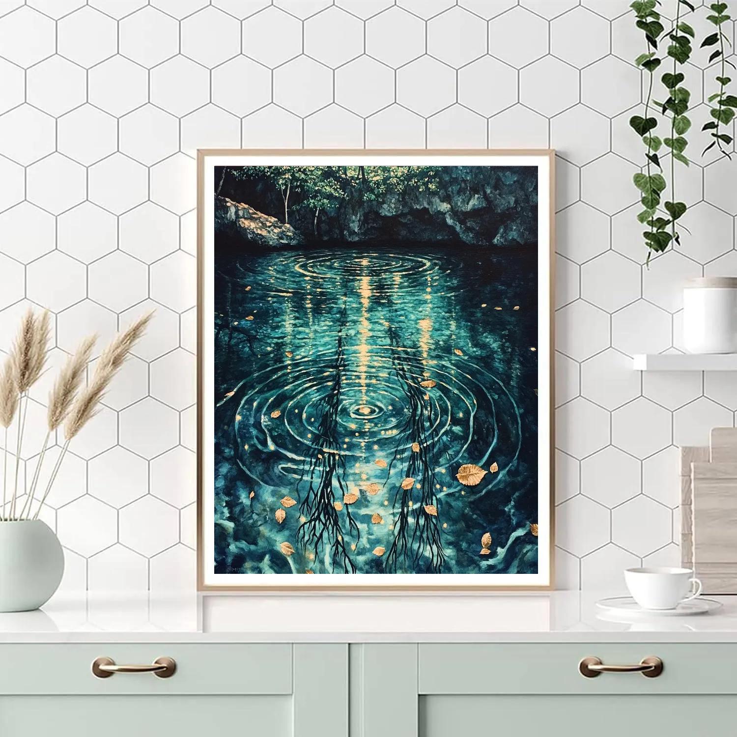 Frida Kahlo Inspired Cenote Mirror Roots Painting by numbers kit