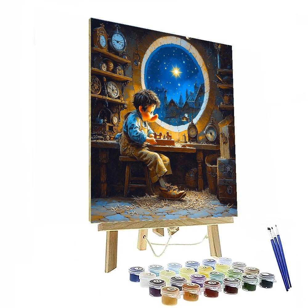 Geppetto Workshop Star Wish Window Disney Inspired paint by color