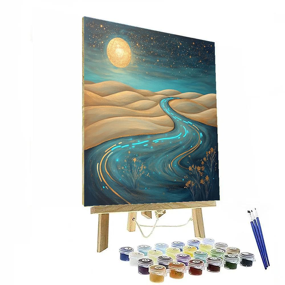 Frida Kahlo Inspired Desert Foxfire Trail paint by number