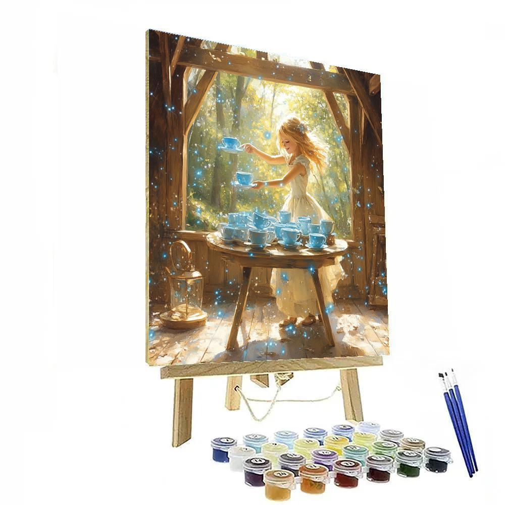 Merryweather Enchanted Teacup Tidy Time Disney Inspired painting number kit