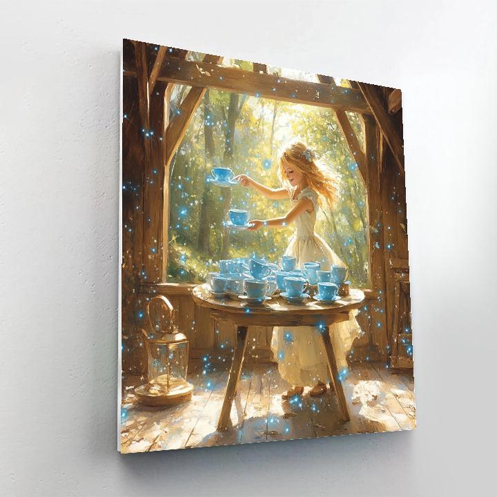 Merryweather Enchanted Teacup Tidy Time Disney Inspired painting number kit