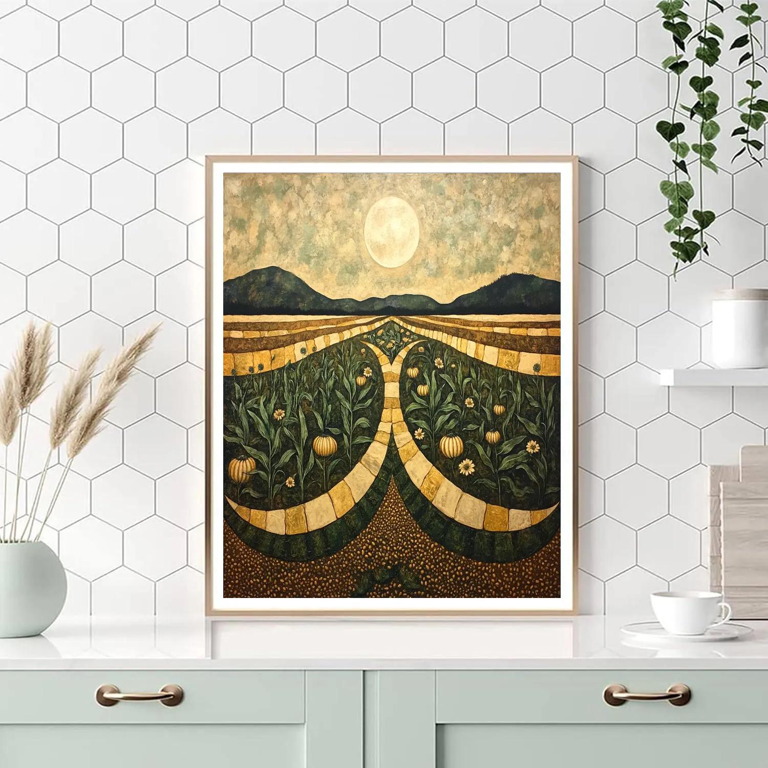 Frida Kahlo Inspired Milpa Moon Cycle Painting by numbers kit