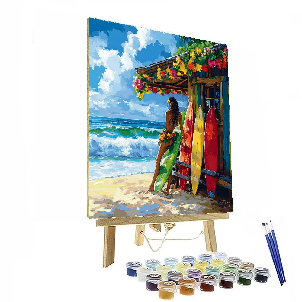 Nani Island Surf Shack Afternoon Disney Inspired Painting by numbers kit