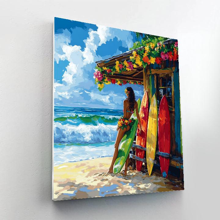 Nani Island Surf Shack Afternoon Disney Inspired Painting by numbers kit