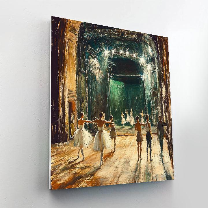 Edgar Degas Inspired Night Rehearsal In Empty Theater DIY paint by numbers