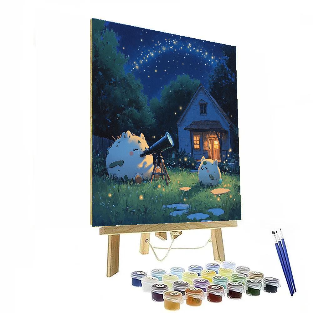 Jumba And Pleakley Backyard Alien Stargaze Disney Inspired Paint by numbers kits