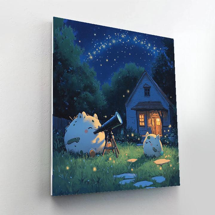 Jumba And Pleakley Backyard Alien Stargaze Disney Inspired Paint by numbers kits