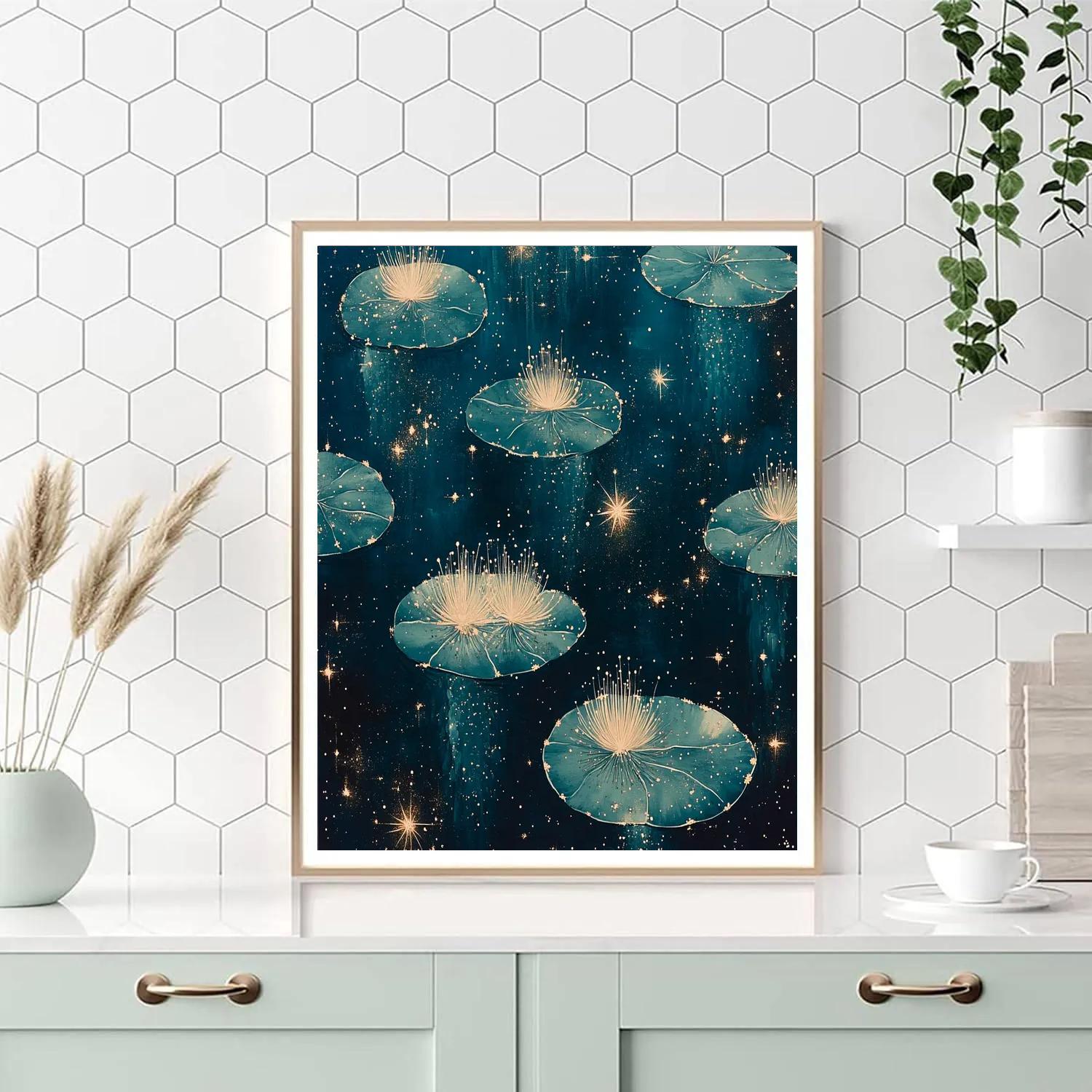 Frida Kahlo Inspired Nopal Galaxy Drift Number painting