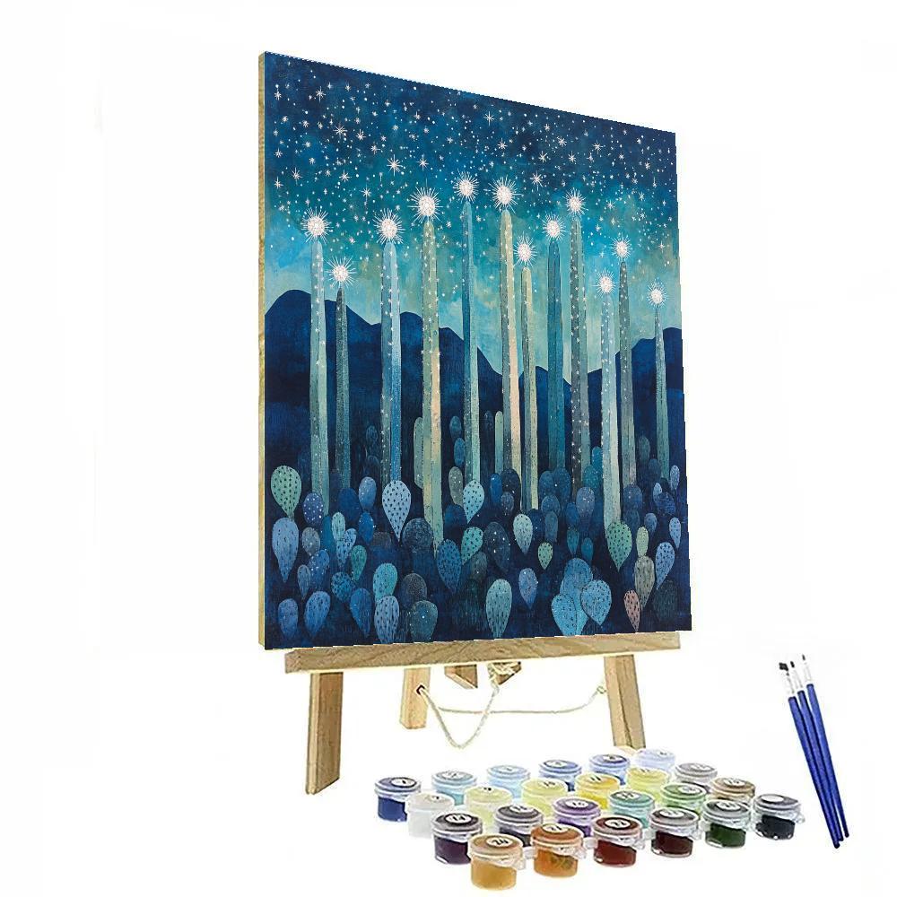 Frida Kahlo Inspired Saguaro Star Choir Number painting
