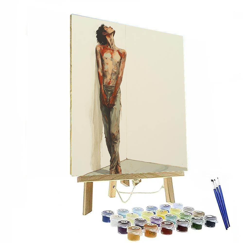Egon Schiele Inspired Dancer In Studio Corner Numbered painting kits