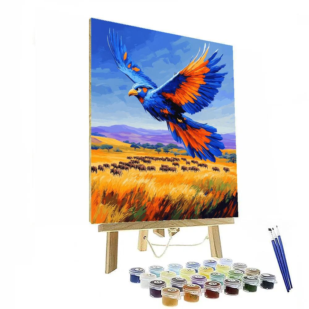 Zazu Morning Savanna Patrol Flight Disney Inspired paint by color