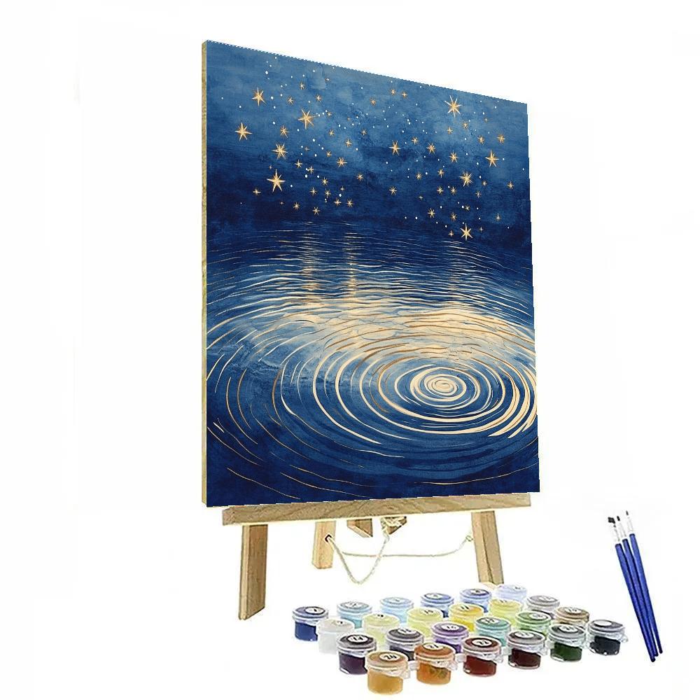 Gustav Klimt Inspired Decorative Starfall Lake Paint by numbers kits