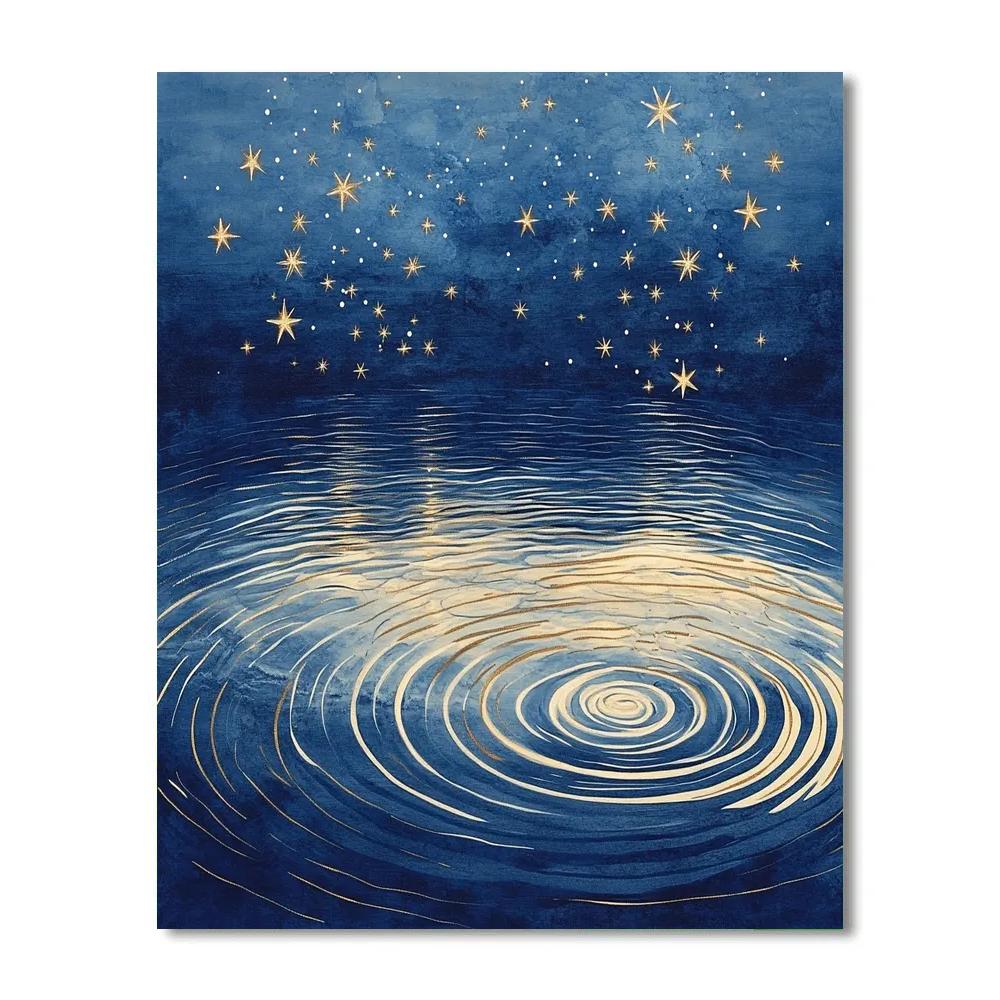 Gustav Klimt Inspired Decorative Starfall Lake Paint by numbers kits