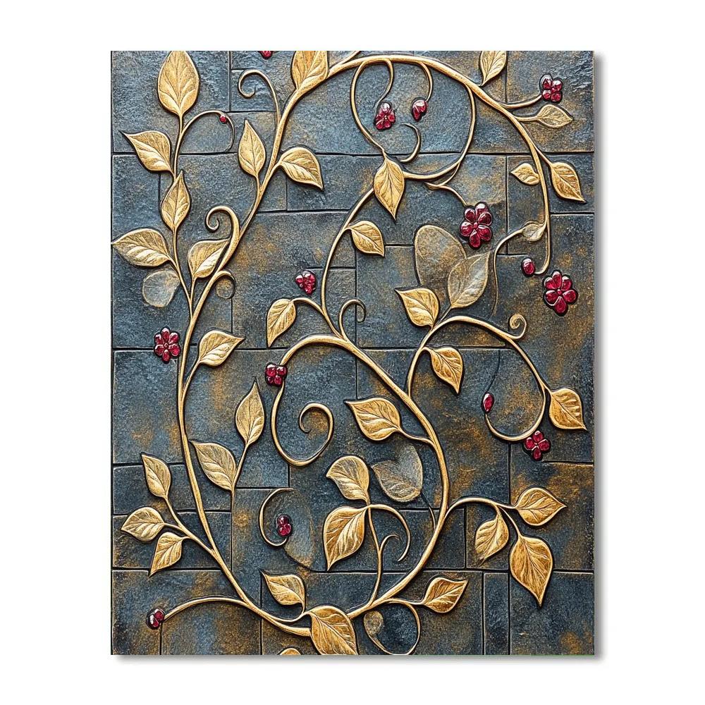 Gustav Klimt Inspired Golden Vine Tapestry Painting by numbers kit
