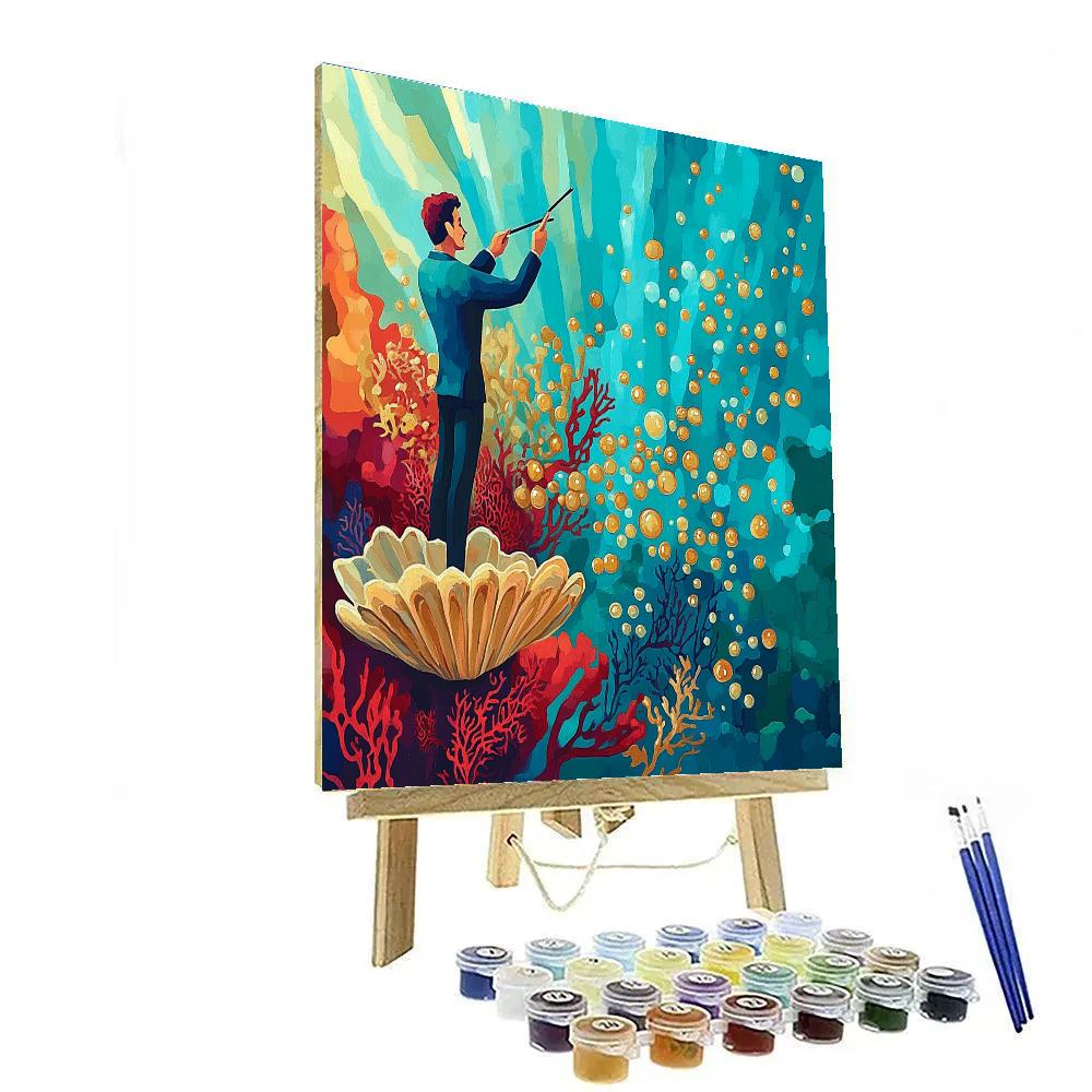 Sebastian Undersea Band Shell Concert Disney Inspired Paint by numbers kits