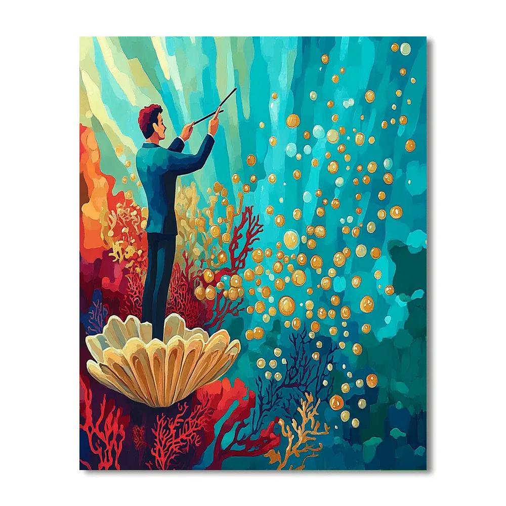 Sebastian Undersea Band Shell Concert Disney Inspired Paint by numbers kits