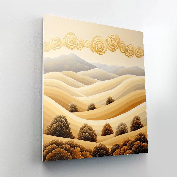 Gustav Klimt Inspired Ornamental Misty Valley DIY paint by numbers