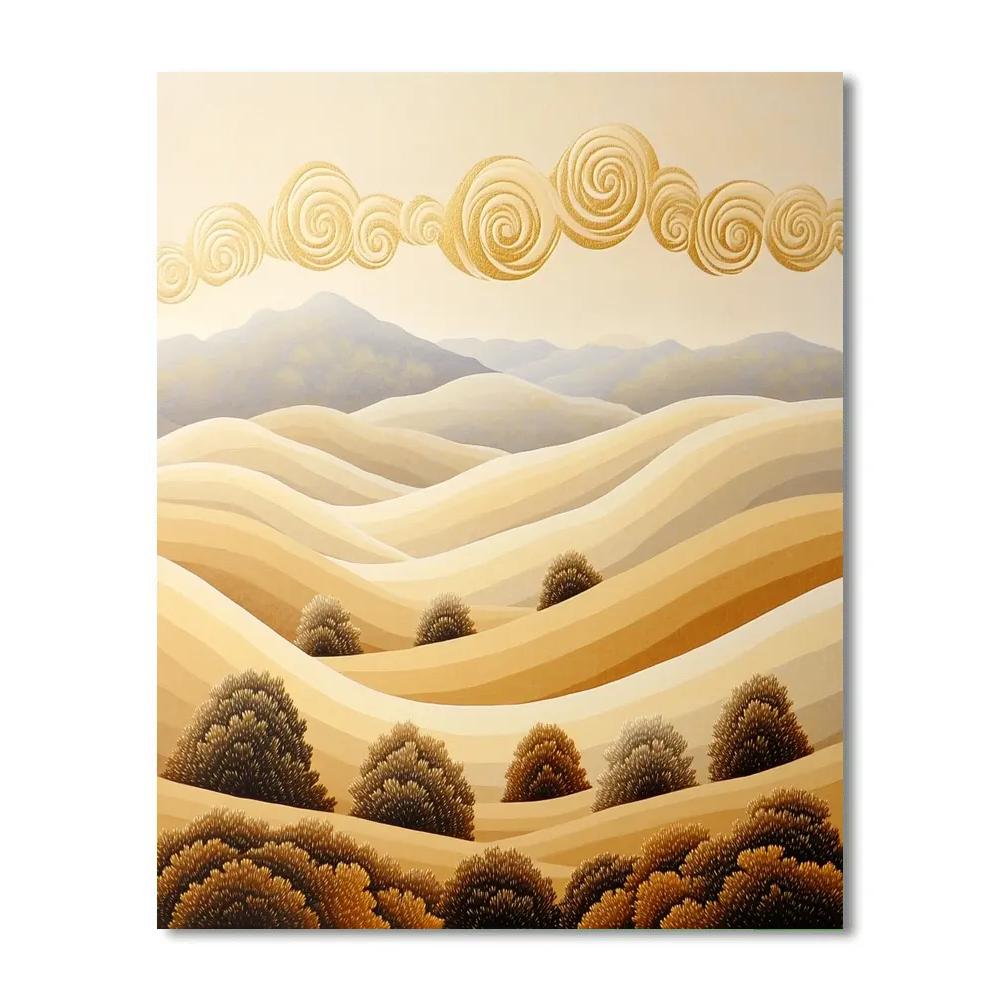 Gustav Klimt Inspired Ornamental Misty Valley DIY paint by numbers