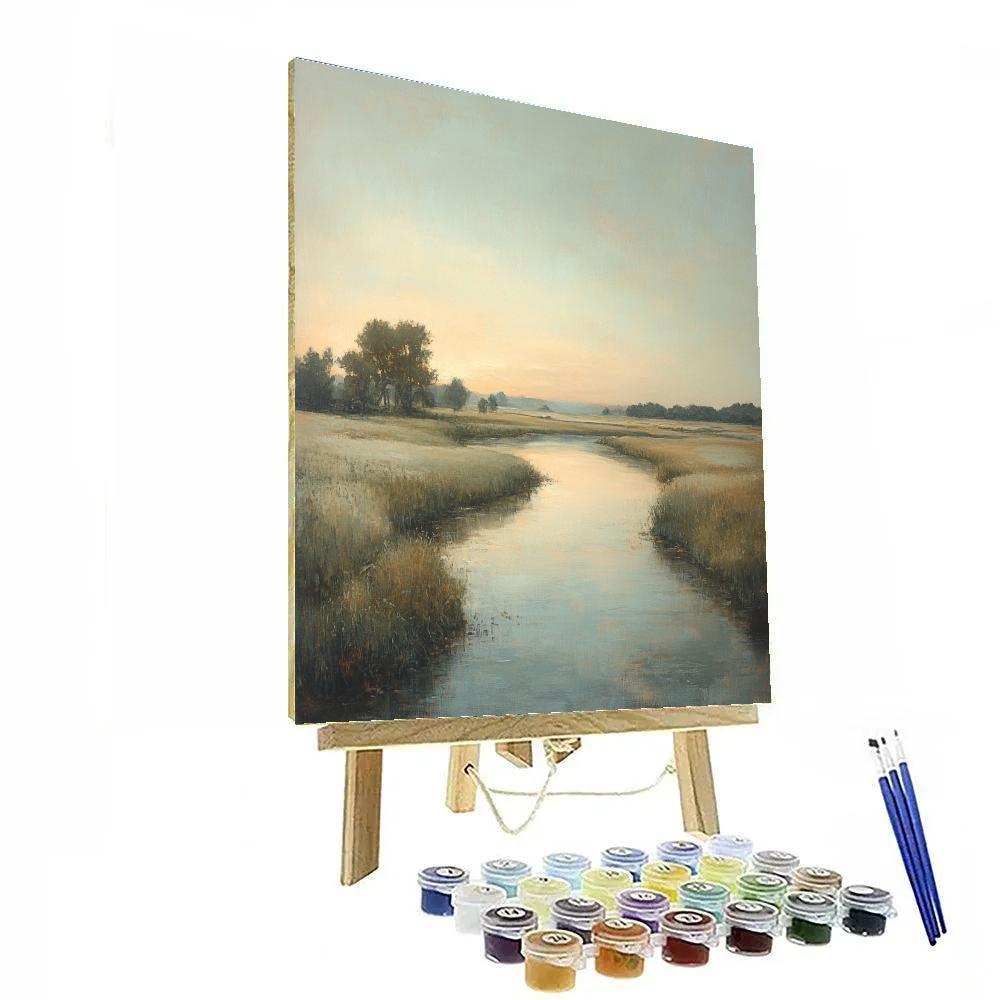 Homer Dodge Martin Inspired Quiet River At Noon Paint by numbers art