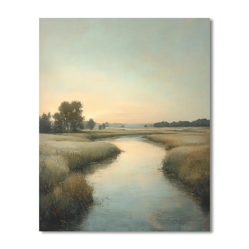 Homer Dodge Martin Inspired Quiet River At Noon Paint by numbers art