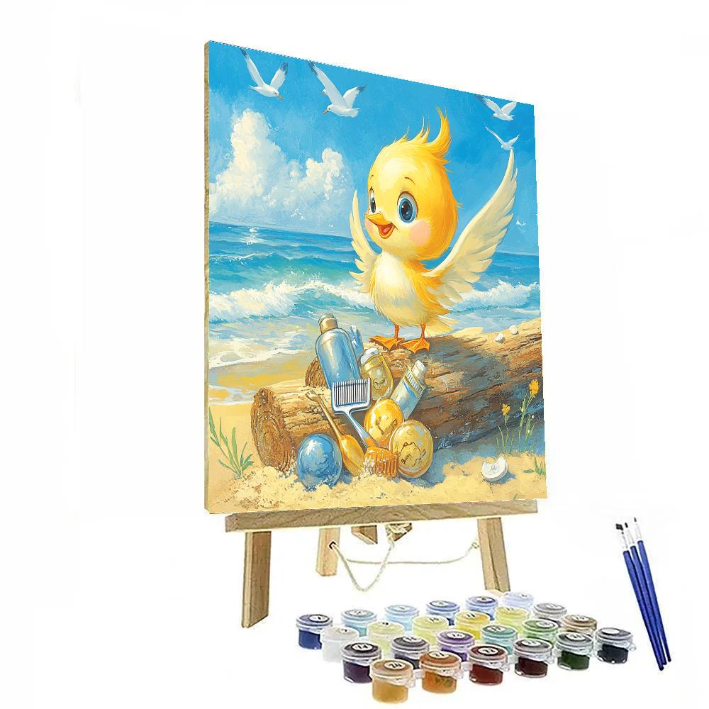 Scuttle Seagull Beach Treasure Talk Disney Inspired Paint by numbers art
