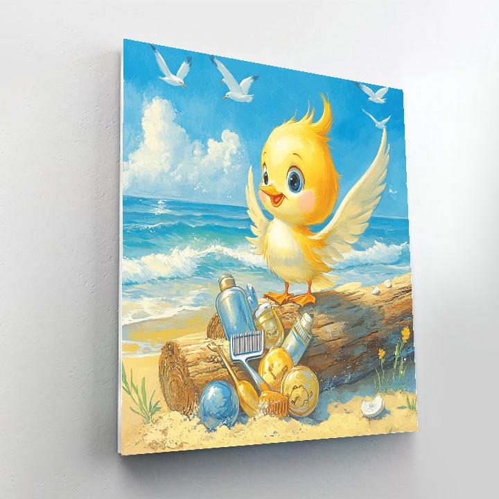 Scuttle Seagull Beach Treasure Talk Disney Inspired Paint by numbers art