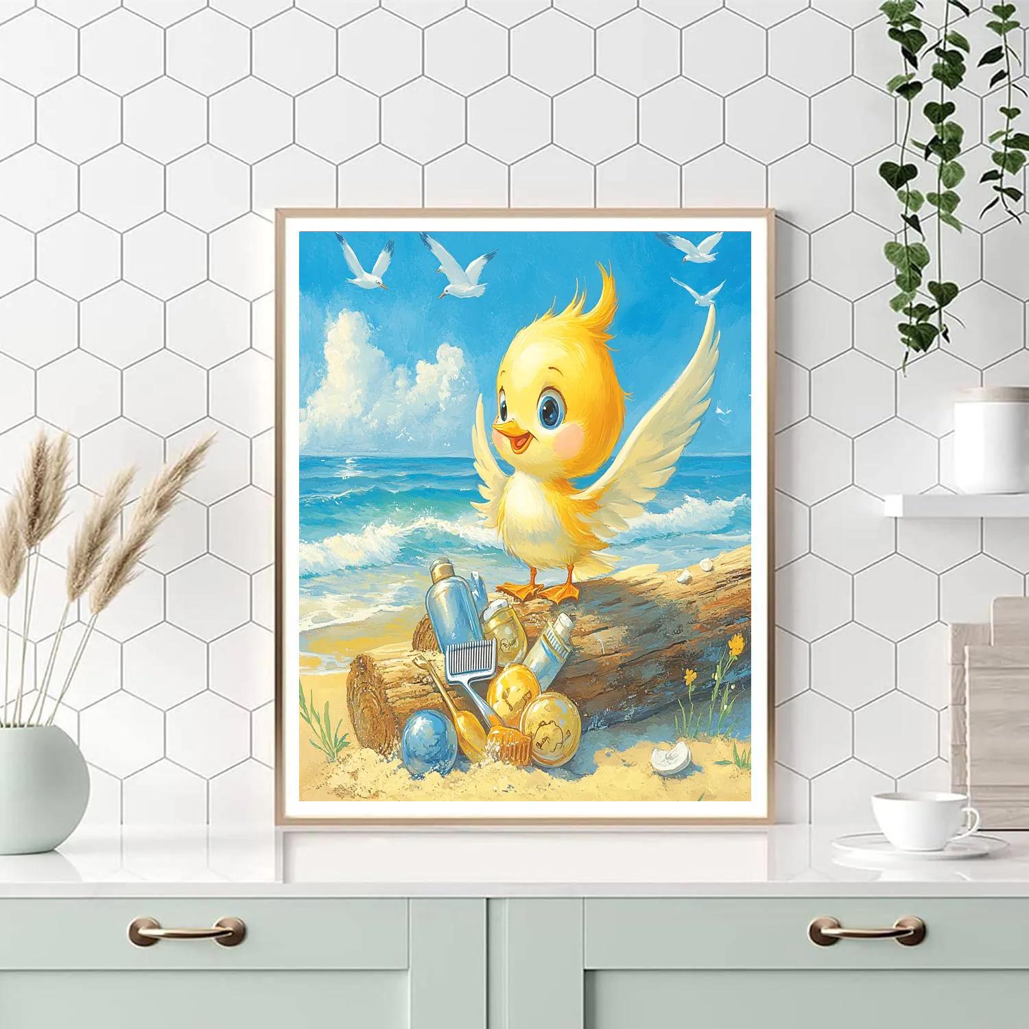 Scuttle Seagull Beach Treasure Talk Disney Inspired Paint by numbers art