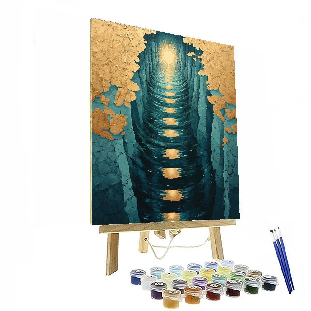 Frida Kahlo Inspired Cenote Sun Ladder Numbered painting kits