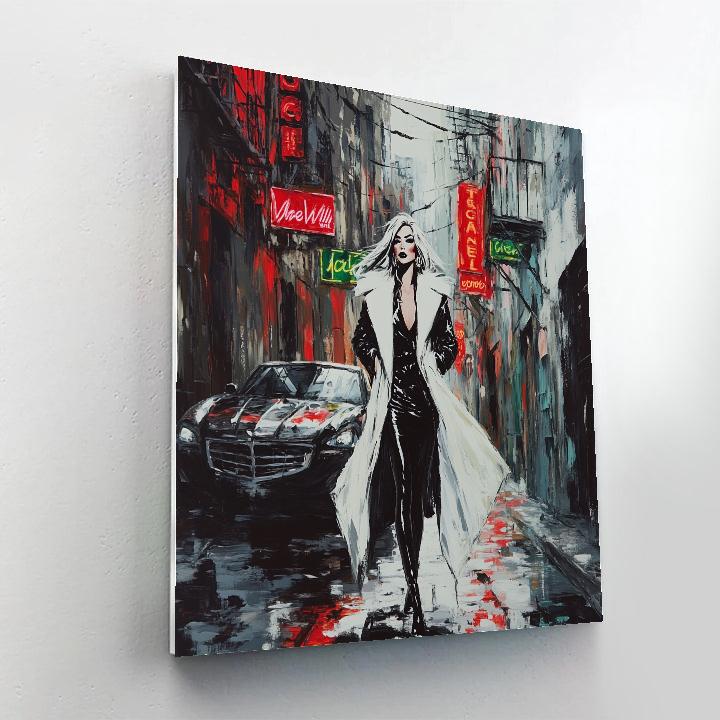 Cruella De Vil City Alley Fashion Stride Disney Inspired painting number kit