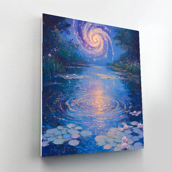 Monet Inspired Reflections Of A Distant Galaxy paint by number