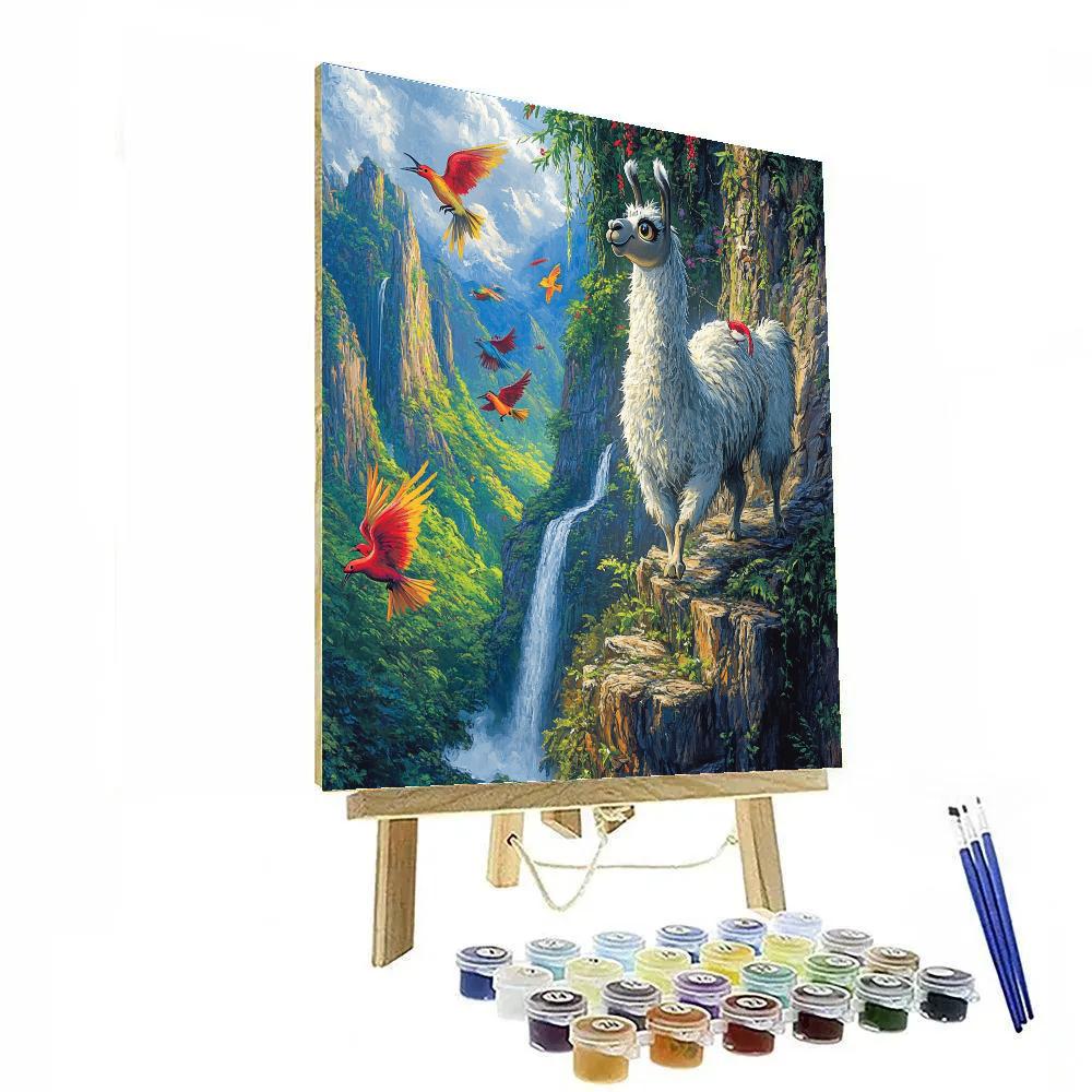 Kuzco Jungle Llama Cliff Trail Disney Inspired Paint by numbers kits