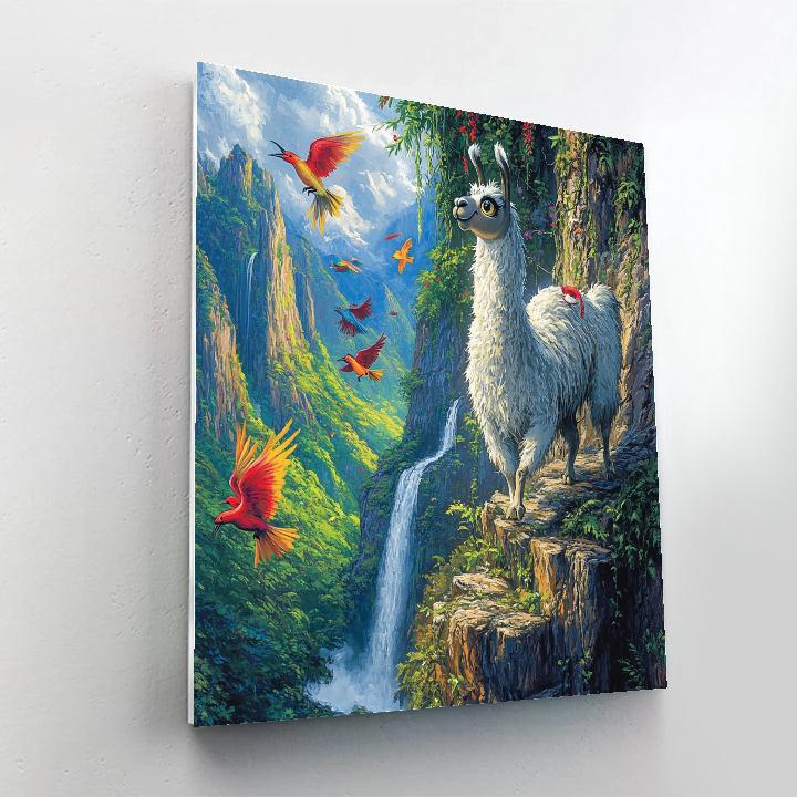 Kuzco Jungle Llama Cliff Trail Disney Inspired Paint by numbers kits