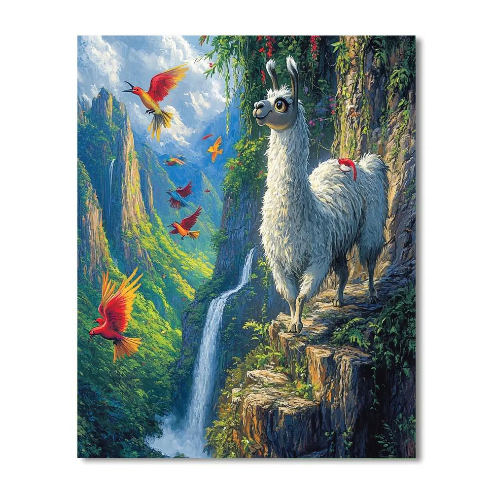Kuzco Jungle Llama Cliff Trail Disney Inspired Paint by numbers kits
