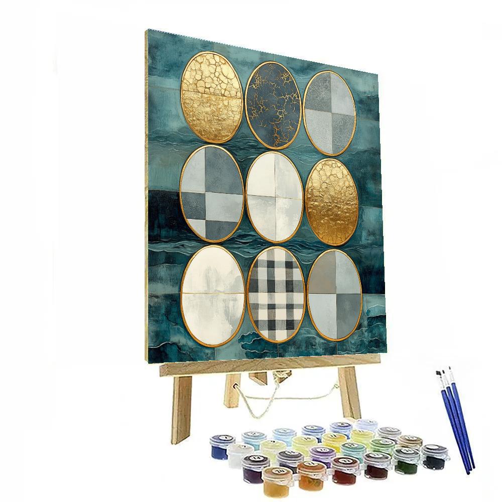 Gustav Klimt Inspired Ornamental River Stones painting number kit