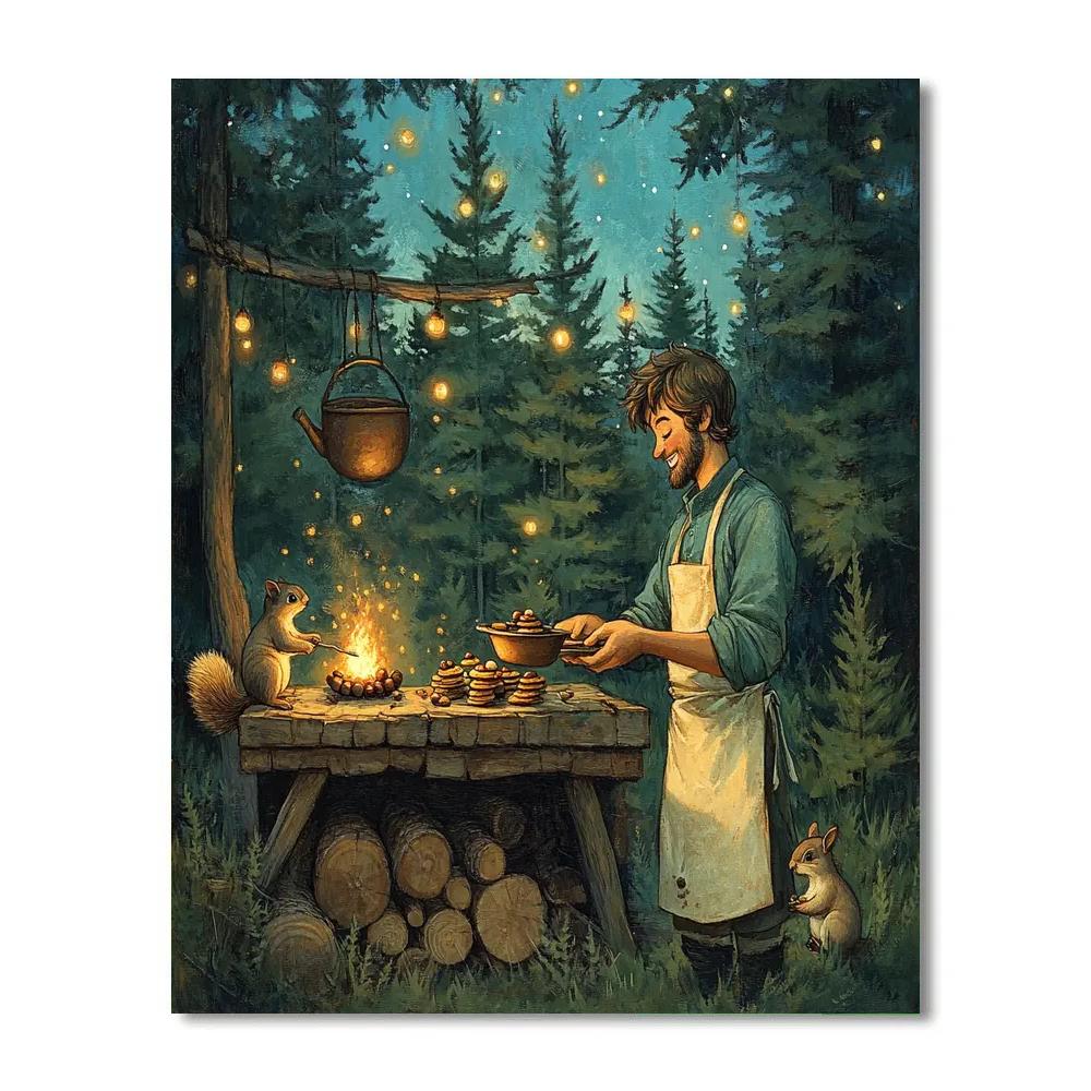 Kronk Forest Squirrel Scout Cooking Lesson Disney Inspired paint by number