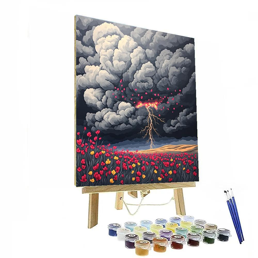 Frida Kahlo Inspired Storm Petal Rebirth paint by color