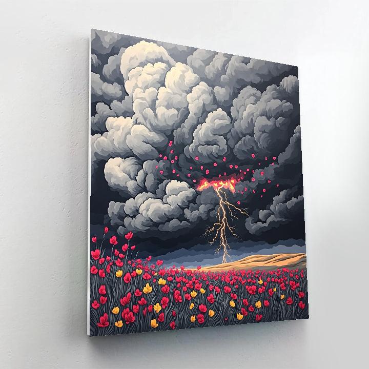 Frida Kahlo Inspired Storm Petal Rebirth paint by color