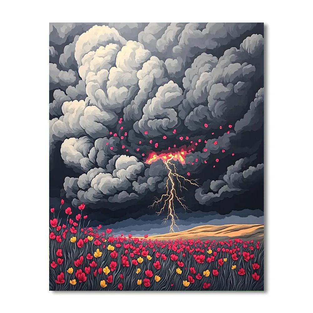 Frida Kahlo Inspired Storm Petal Rebirth paint by color