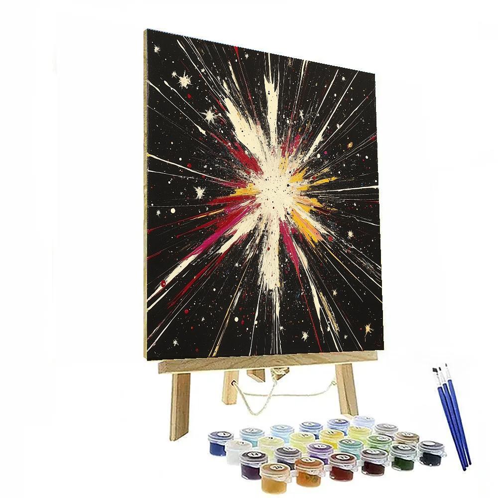 Jackson Pollock Inspired Supernova Cloud Paint by numbers kits