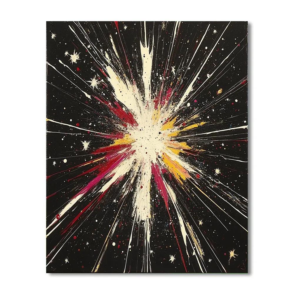 Jackson Pollock Inspired Supernova Cloud Paint by numbers kits
