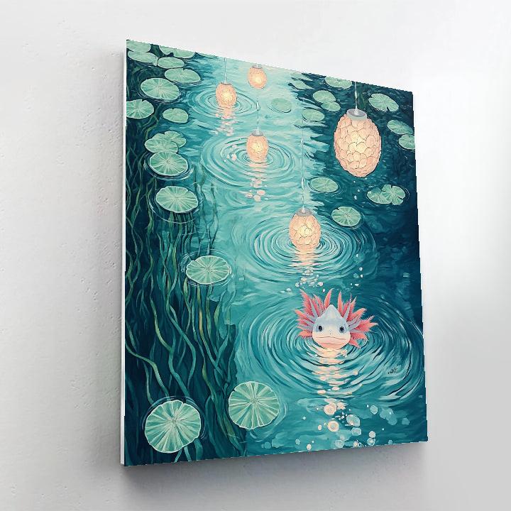 Frida Kahlo Inspired Axolotl Lake Lanterns Paint by numbers kits