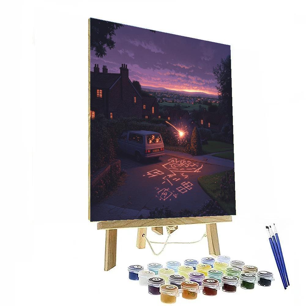 Ian Lightfoot Suburban Driveway Spell Practice Disney Inspired painting number kit