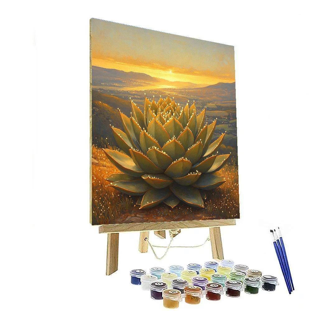 Frida Kahlo Inspired Agave Crown Of Dawn paint by numbers