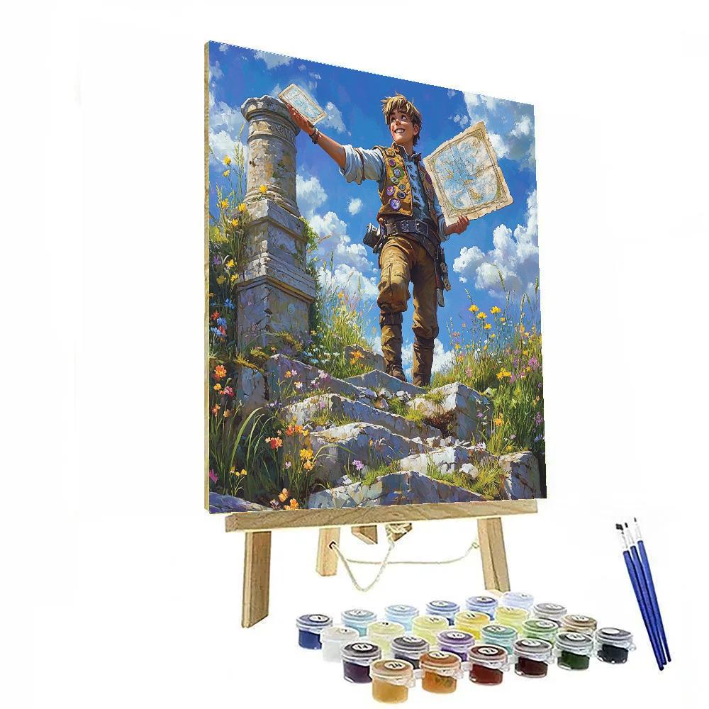 Barley Lightfoot Ancient Ruin Map Tour Disney Inspired paint by numbers