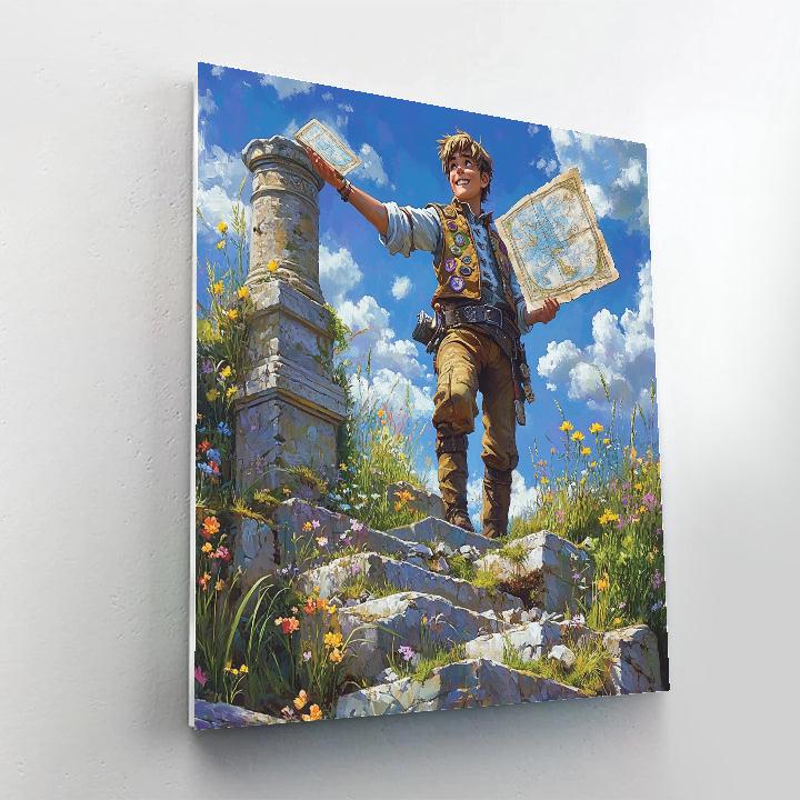 Barley Lightfoot Ancient Ruin Map Tour Disney Inspired paint by numbers