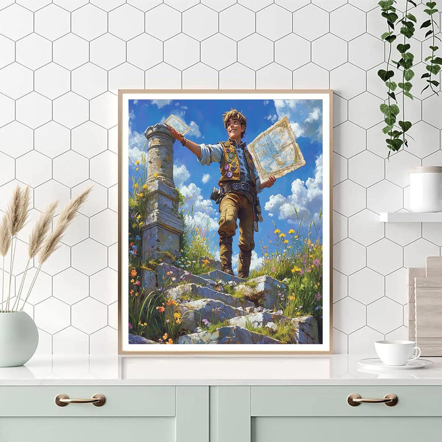 Barley Lightfoot Ancient Ruin Map Tour Disney Inspired paint by numbers